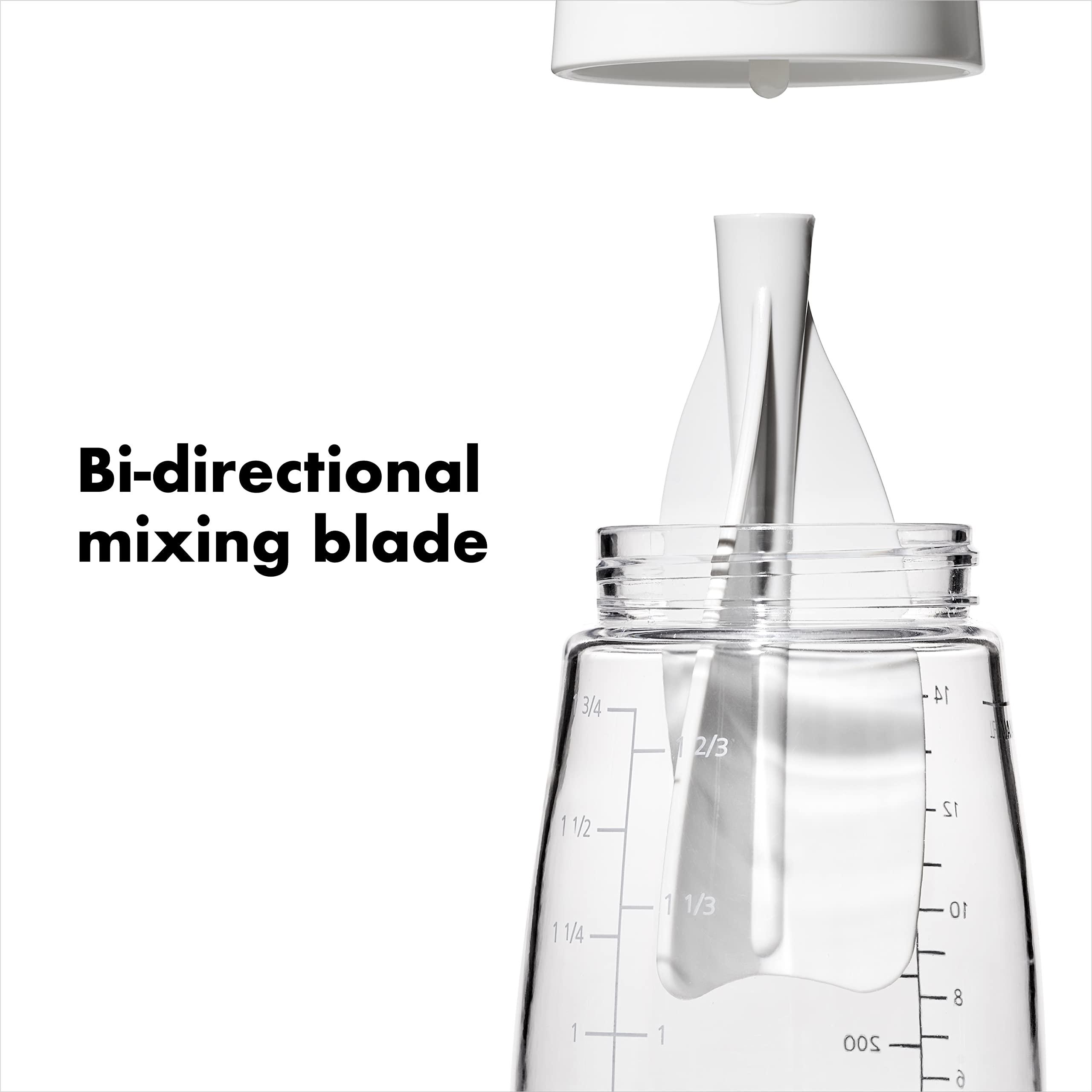 OXO OXO Good Grips Twist & Pour Salad Dressing Mixer, Gray, 14 ounces, 0.44 qt