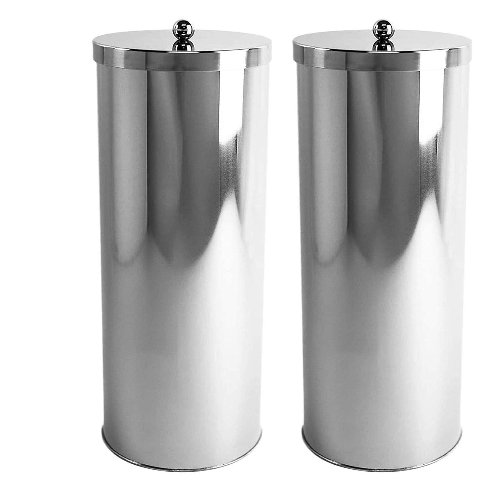 Huji Huji Rust Resistant Stainless Steel Toilet Paper Roll Canister Holder for Bathroom Storage (2, Toilet Paper Canister)