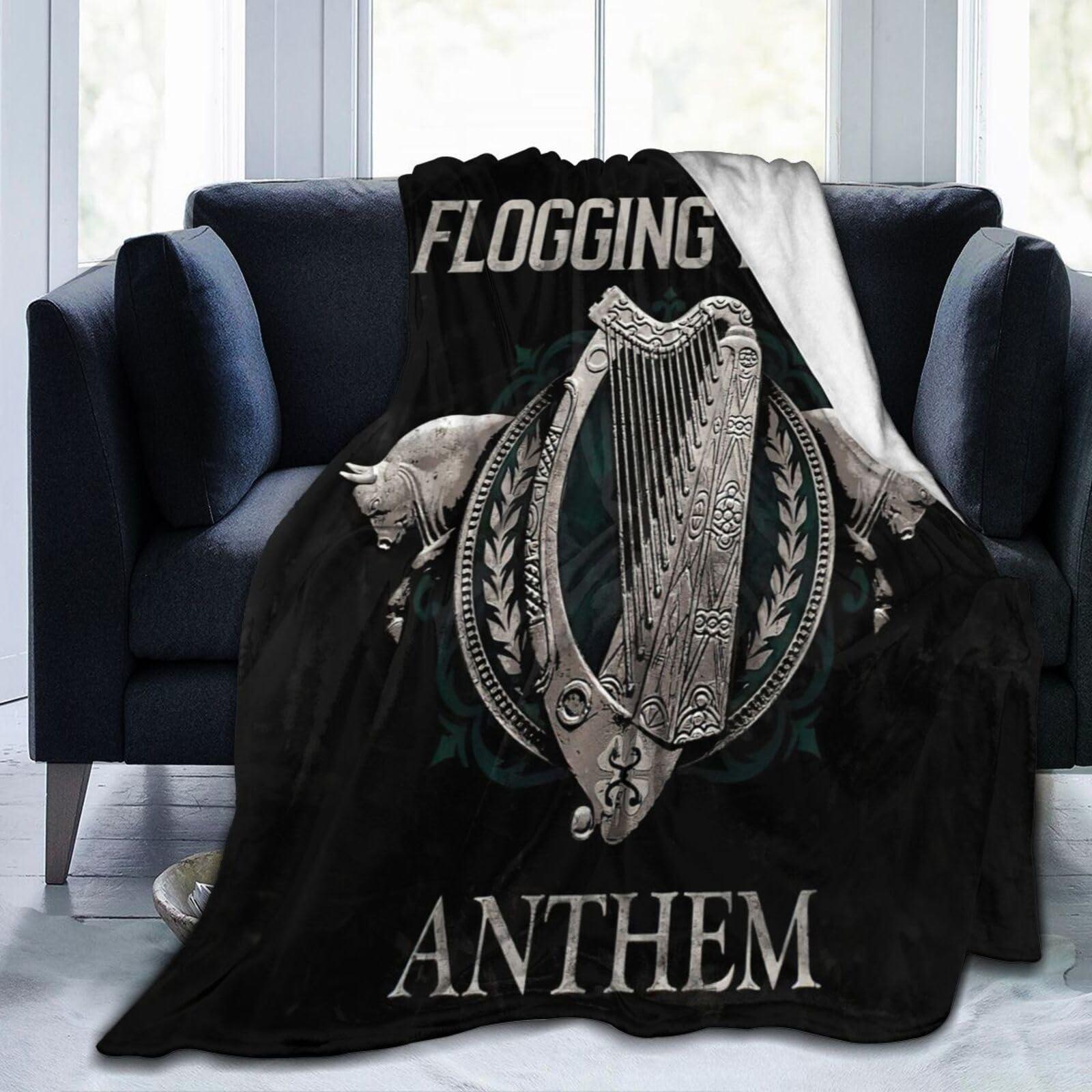 UWECOLORS Flogging Punk Music Molly Band Throw Blanket Ultra Soft Plush Bedding Cozy Flannel Blankets Perfect for Sofa Couch Bed Bedroom Decorations 50\"X40\"