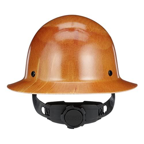 MSA MSA 475407 Skullgard Full-Brim Hard Hat with Fas-Trac III Ratchet Suspension | Non-slotted Hat, Made of Phenolic Resin, Radiant Heat Loads up to 350F - Standard Size in Natural Tan