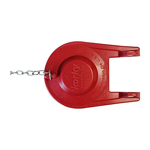 Korky Korky Korky-2001TP 2001TP Universal Toilet Tank Flapper (3 Pack) -Easy to Install-Long Lasting All Rubber Seal-Made in USA, Red, 3 Count