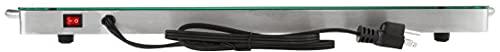 NutriChef NutriChef Stainless Warming Hot Plate - Keep Food Warm w/ Portable Electric Food Tray Dish Warmer w/ Black Glass Top, For Restaurant, Parties, Buffet Serving, Table or Countertop Use