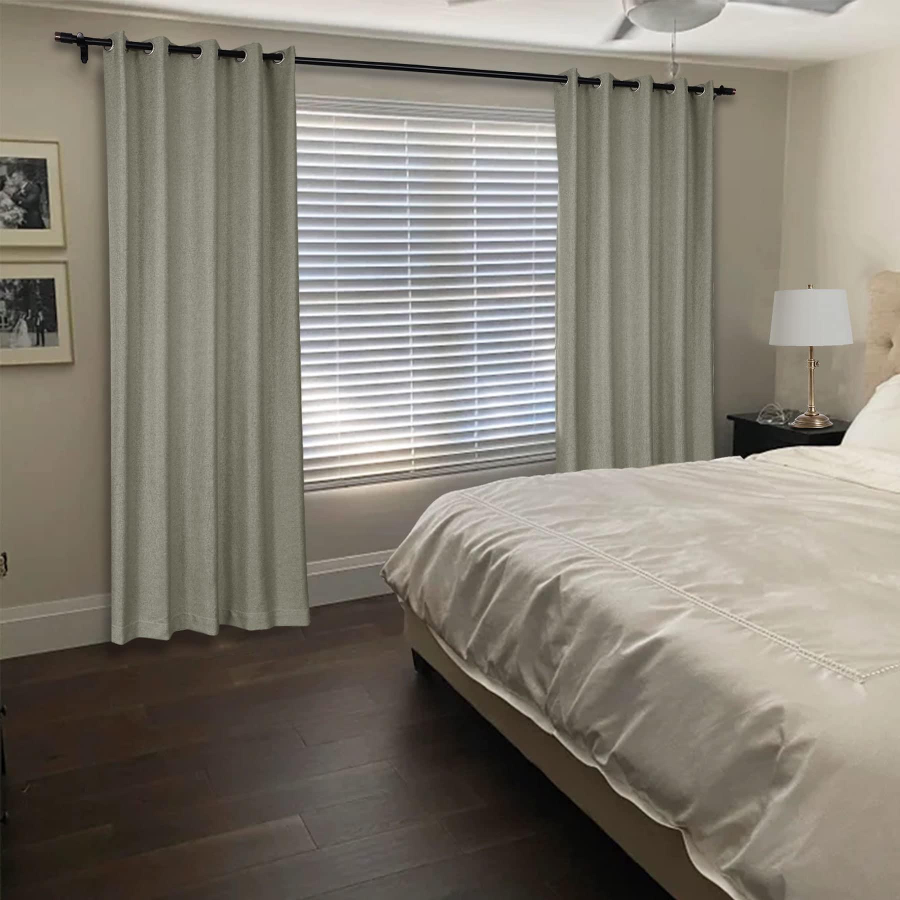 Frelement Frelement 52" W x 108" L Extra Long Curtains 108 inch Room Darkening Curtains Natural Linen Curtains Grommet Drapery Panel for Living Room Thermal Insulated Curtains, 1 Panel, Oasis