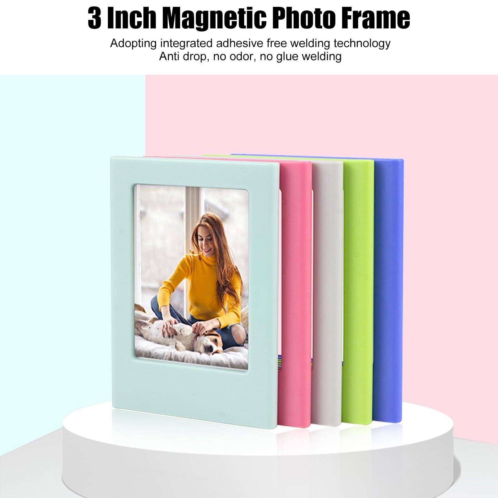 Dpofirs 10Pcs 3 Inch Refrigerator Magnets Picture Frames, Inner 2.4x1.8in Magnetic Photo Frame for File Cabinets Storage Cabinets Dishwashers