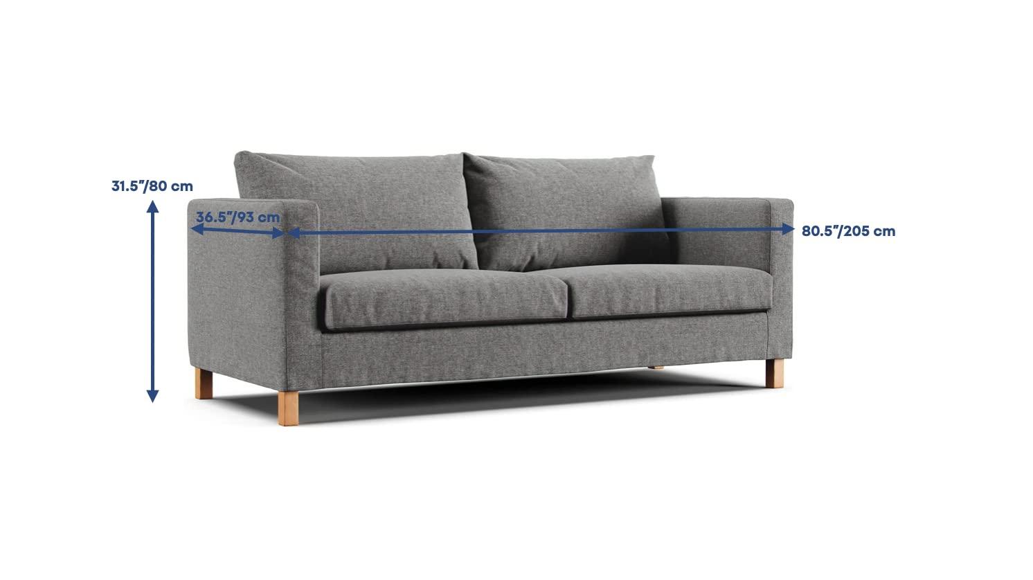 Comfort Works Comfort Works Custom Karlstad Sofa Covers, Replacement for IKEA Karlstad 3-Seater Sofa (3-Seater - Medium Grey)