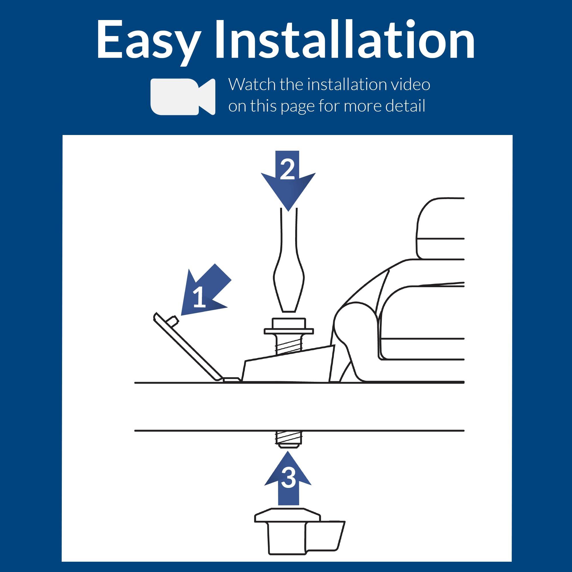 Bemis Bemis TC50TTA 000 MARINE Toilet Seat, Durable Enameled Wood, 14.88\" L x 13\" W, White, 1 Pack