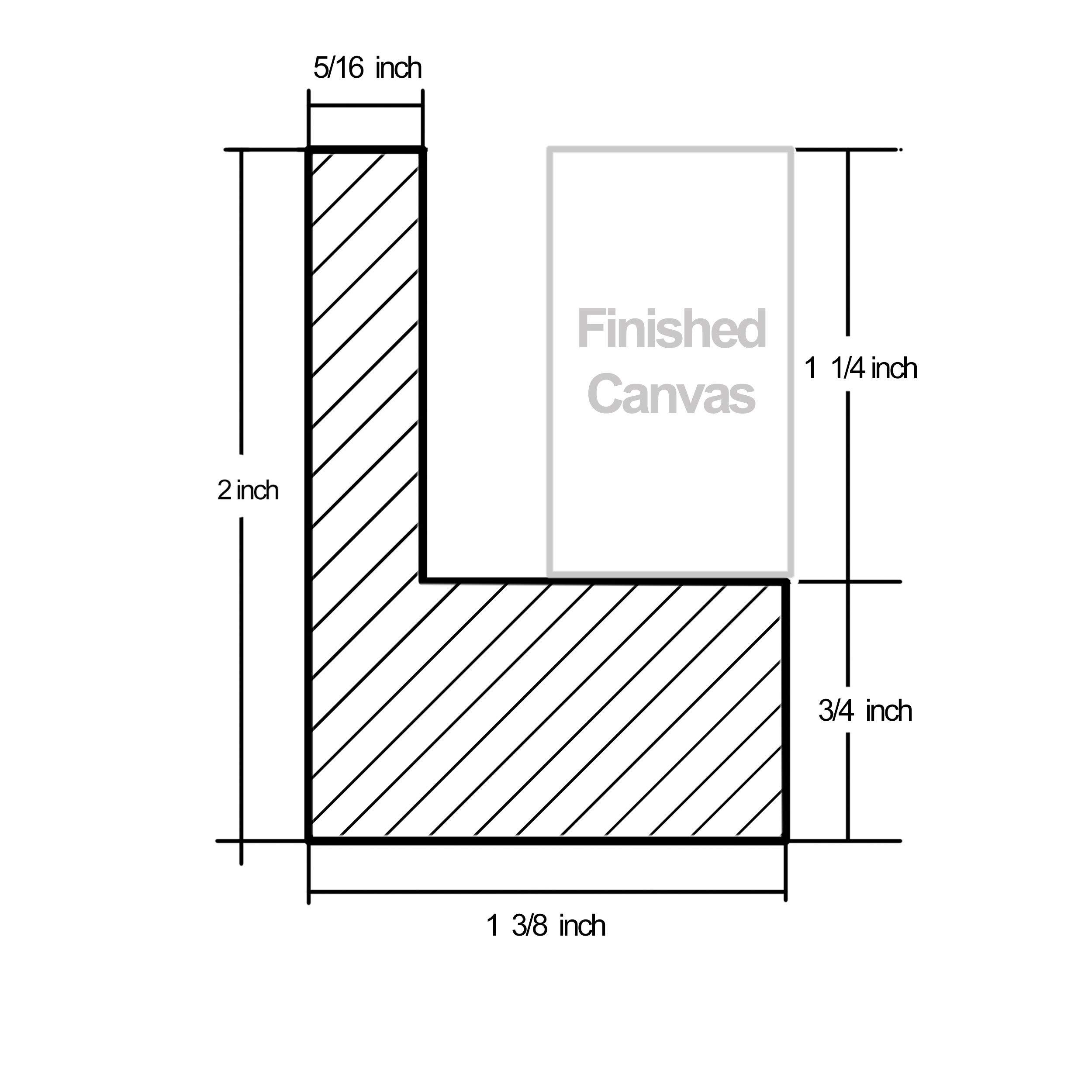 P&L ART. Canvas Floating Frame, Picture Wall Art Painting Frame for Finished Canvas Painting 1-1/4 Deep Picture Art Wall Decor. (Light Brown, 24x36)