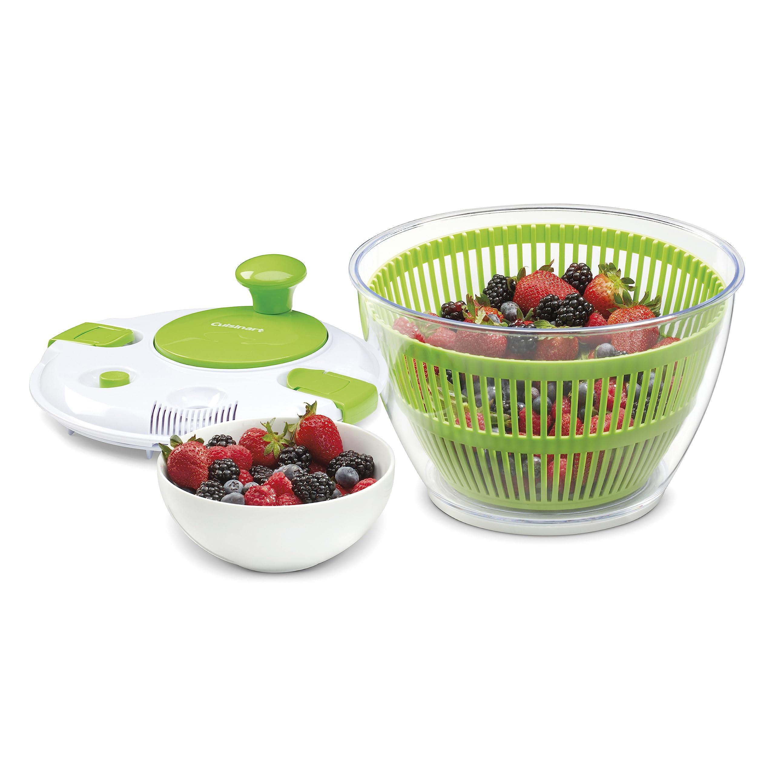 Cuisinart Cuisinart Salad Spinner Bundle- Large 5qt & Small 3qt Capacity Bowls With Spin Knobs To Wash, Spin & Dry Salad Greens, Fruits & Vegetables