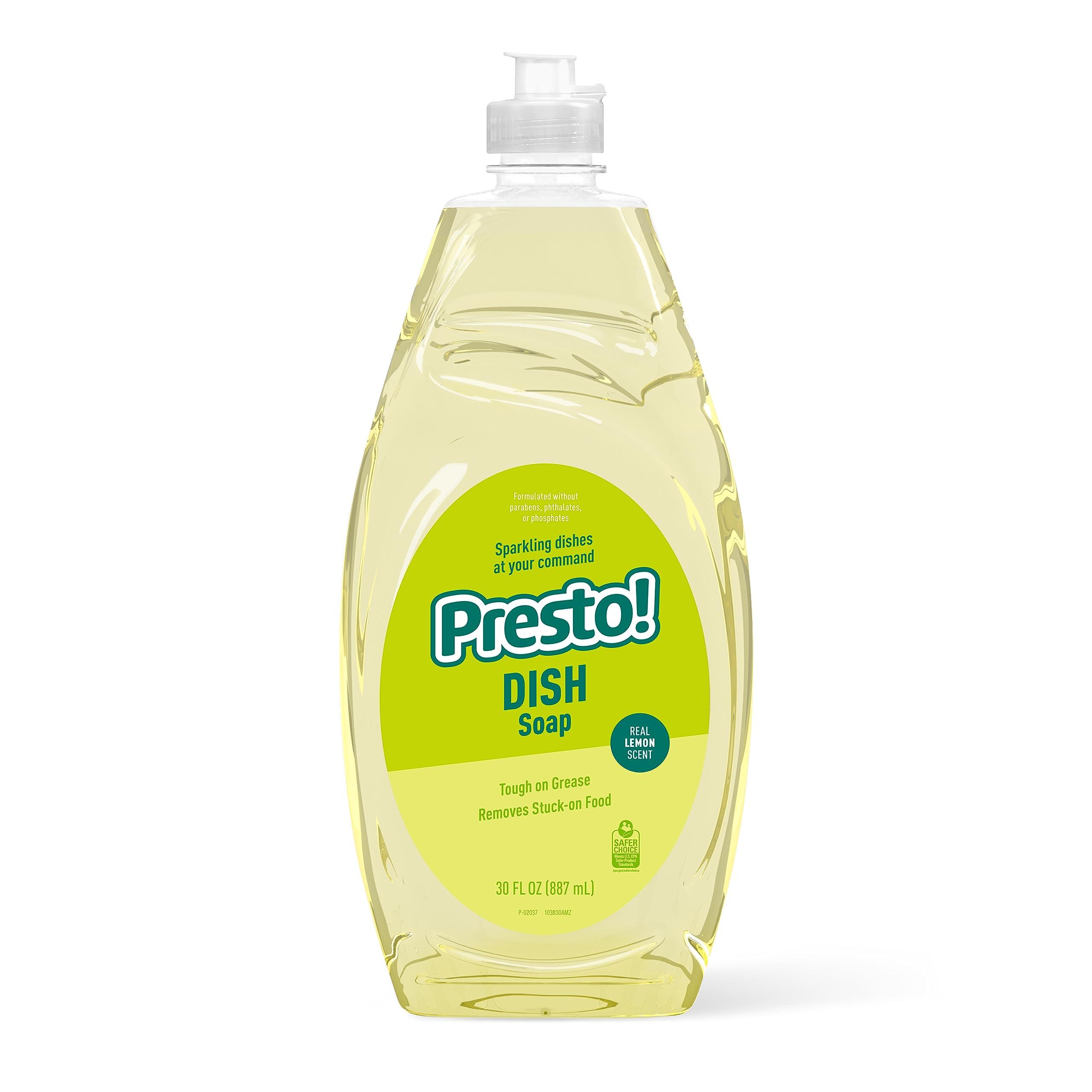 Presto! Amazon Brand Presto! Dish Soap, Lemon Scent, 30 fl oz, Pack of 2