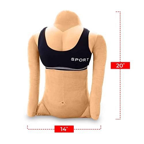 OFFICE LOGIX SHOP OFFICE LOGIX SHOP Girlfriend Body Pillow - Full Body Cuddle Buddy Arm Pillows for Boyfriend - Thick, Soft, Snuggle Bed Pillow - Original Funny Plush Distance Love Cuddling Pillow for Man