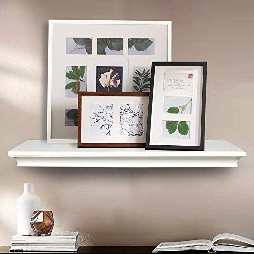 AHDECOR AHDECOR White Floating Shelves Wall Mounted, Deeper Wall Storage Shelf for Home Dcor, Super Sturdy, Easy to Install, 24 Wide, 7.75 Deep