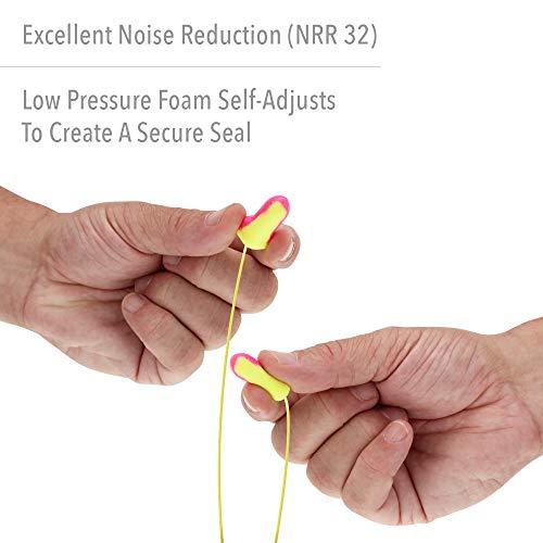HOWARD LEIGHT Howard Leight by Honeywell Laser Lite High Visibility Disposable Foam Earplugs, 100-Pairs, Pink/Yellow, LL-30