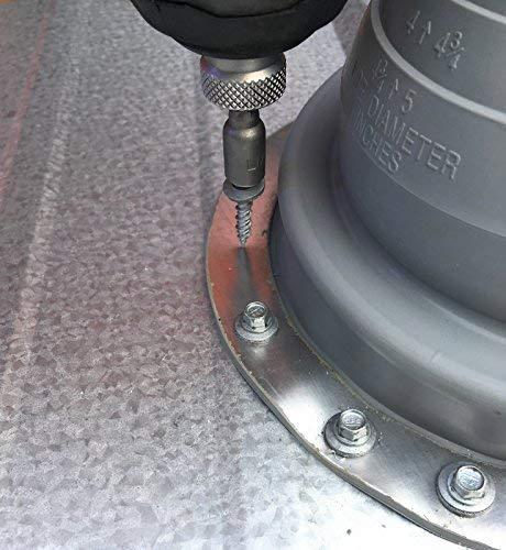 EAGLE 1 EAGLE 1 EPDM Flexible Roofing Pipe Flashing Boots - On Site Adjustable Roof Pipe Jack Boot with Round Base (Standard Gray, 3)