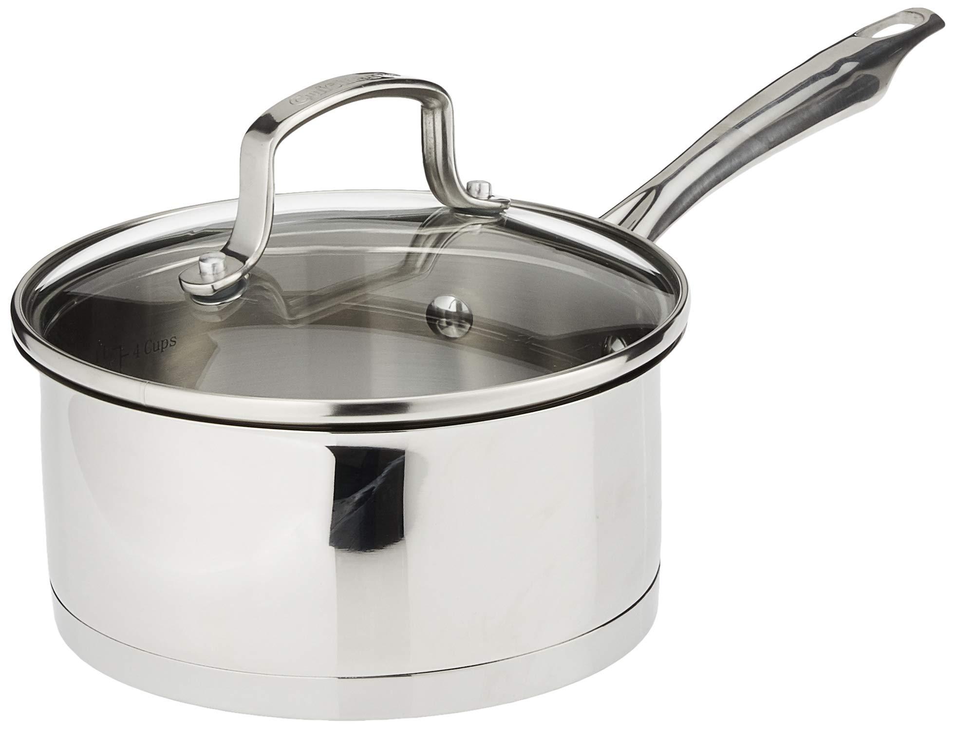 Cuisinart Cuisinart Professional Stainless Saucepan with Cover, 1.5-Quart, Stainless Steel,8919-16