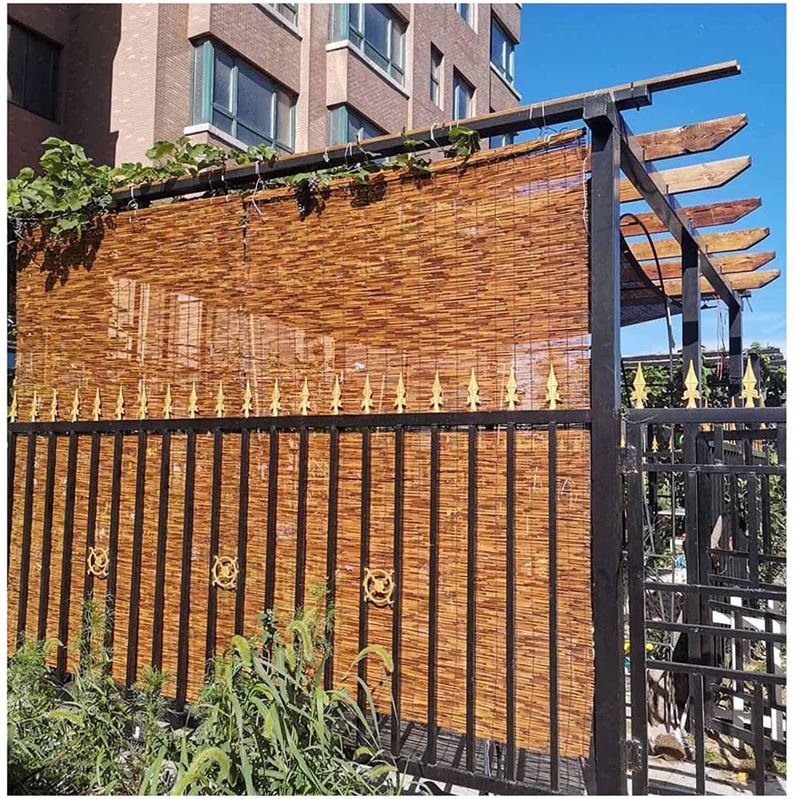 RHSH Roller Blinds - Bamboo Window Blinds - Vertical Blackout Blinds, 120x200cm 150x155cm 160x300cm, Shade, Ventilation, Cool, Roman Blind, Bamboo Roll Up Shades Blinds for Windows/Gazebo Natural Woven