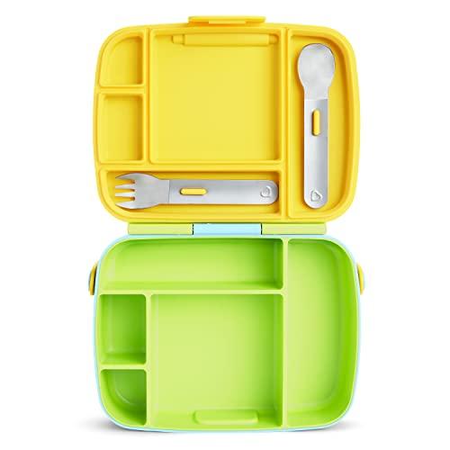 Munchkin Munchkin Lunch Bento Box for Kids, Includes Utensils, Green