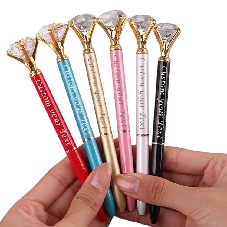 Generic Bridesmaid Gift for teachers Bridal Shower Bling pen Guest Bridal Party Planner Diamond wedding gift Pen bulk set birthday pen (100 PENS, Light pink)