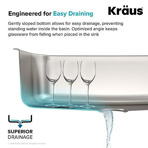 Kraus 15 inch Undermount Single Bowl 18 gauge Stainless Steel Kitchen Sink