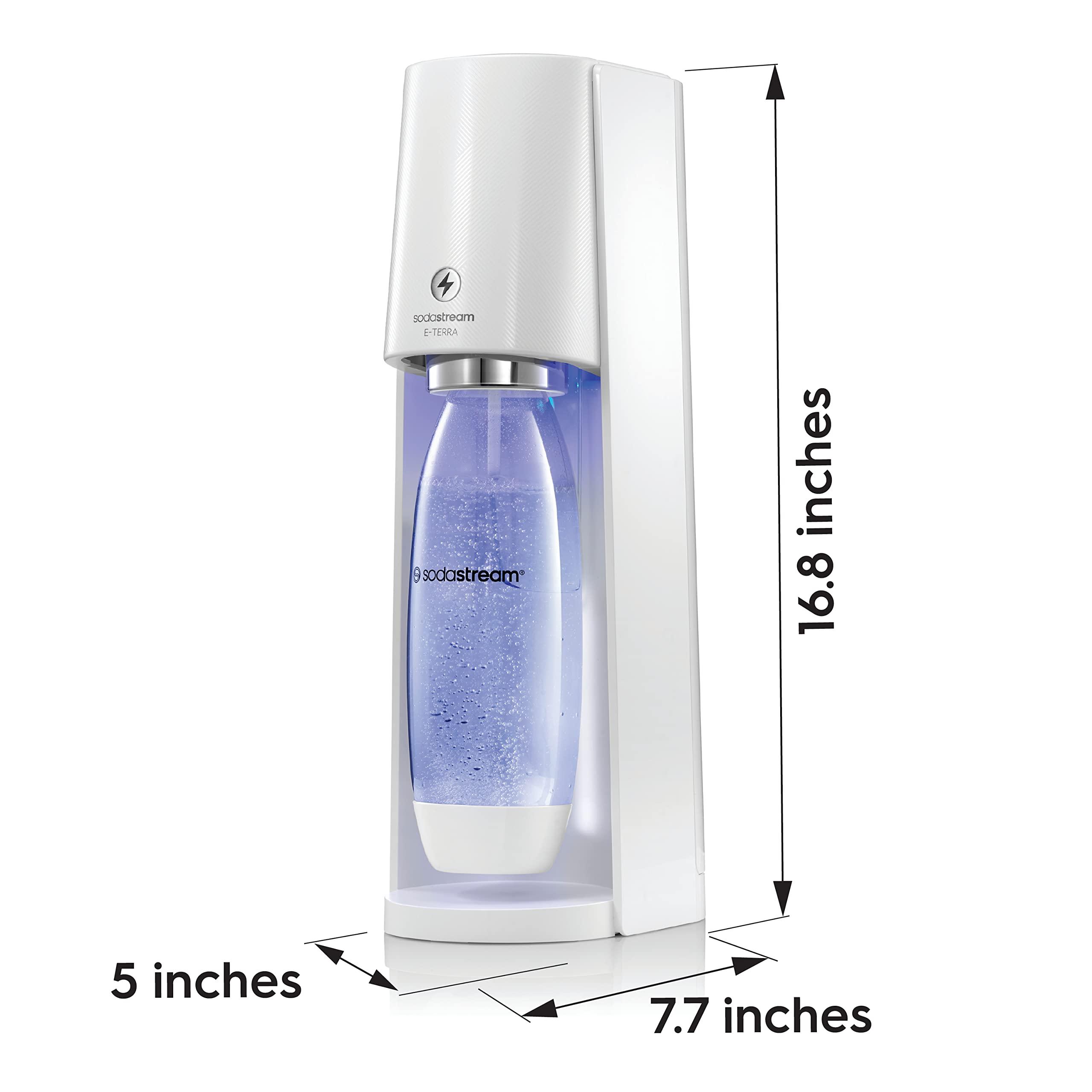 sodastream SodaStream E-TERRA Sparkling Water Maker (White) with CO2 and Carbonating Bottle