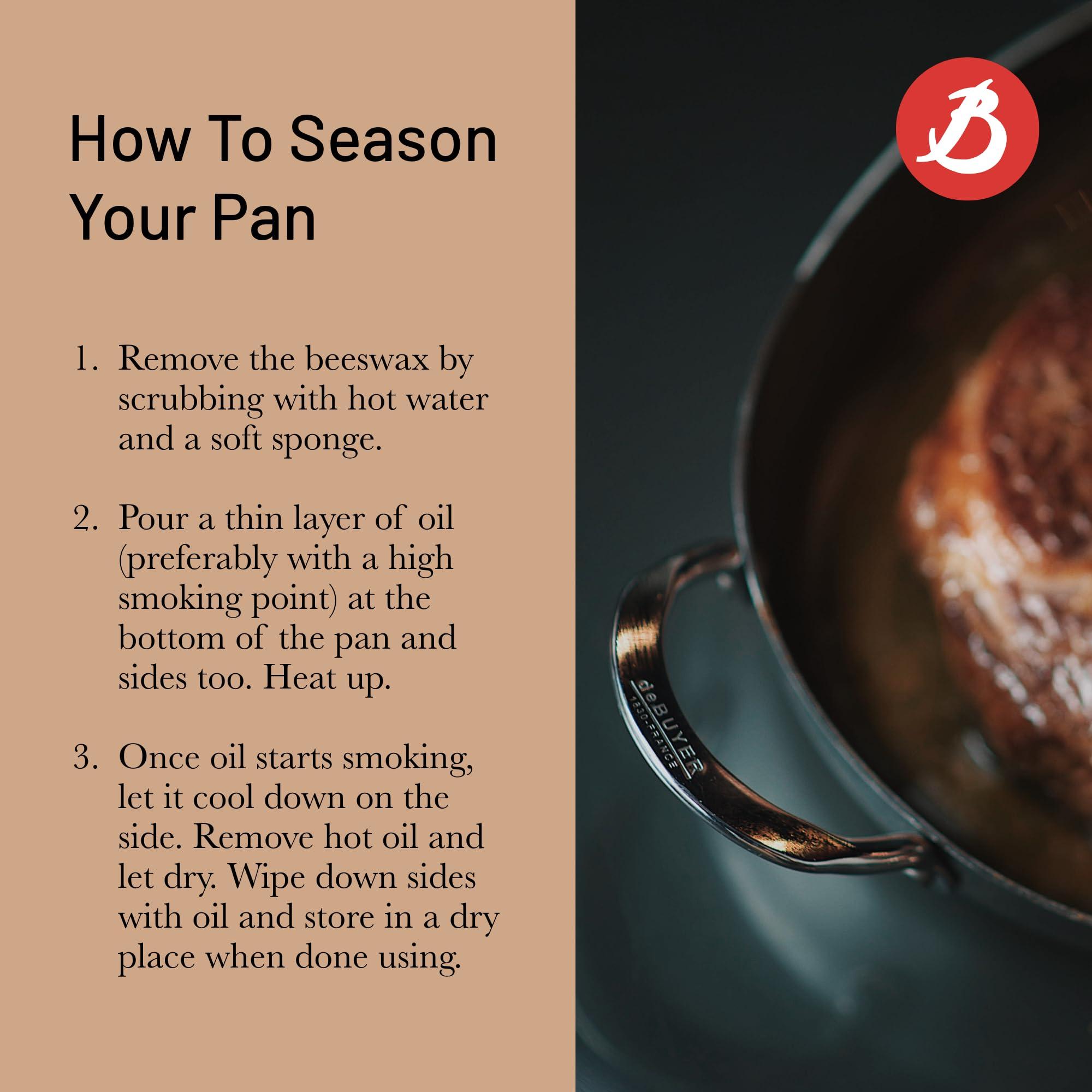 De Buyer De Buyer MINERAL B Carbon Steel Aebleskiver & Poffertjes Pan - Ideal for Mini Pancakes - Naturally Nonstick - Made in France