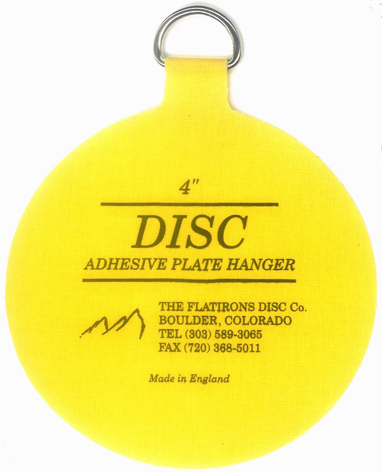 The Flatirons Disc Co Invisible English Disc Adhesive Large Plate Hanger Set (4-4 Inch Hangers)