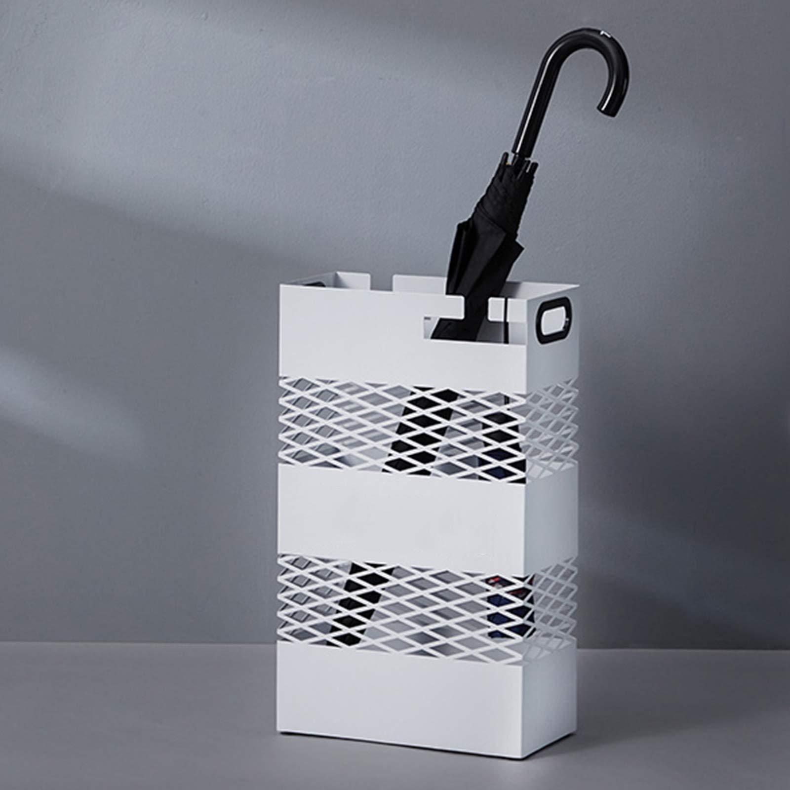 Umbrella Racks Umbrella Racks WXYZ Umbrella Stand for Home Hotel Lobby, Can Store 20 Umbrellas, with Independent Drip Tray, 30x15x50cm (Color : White)