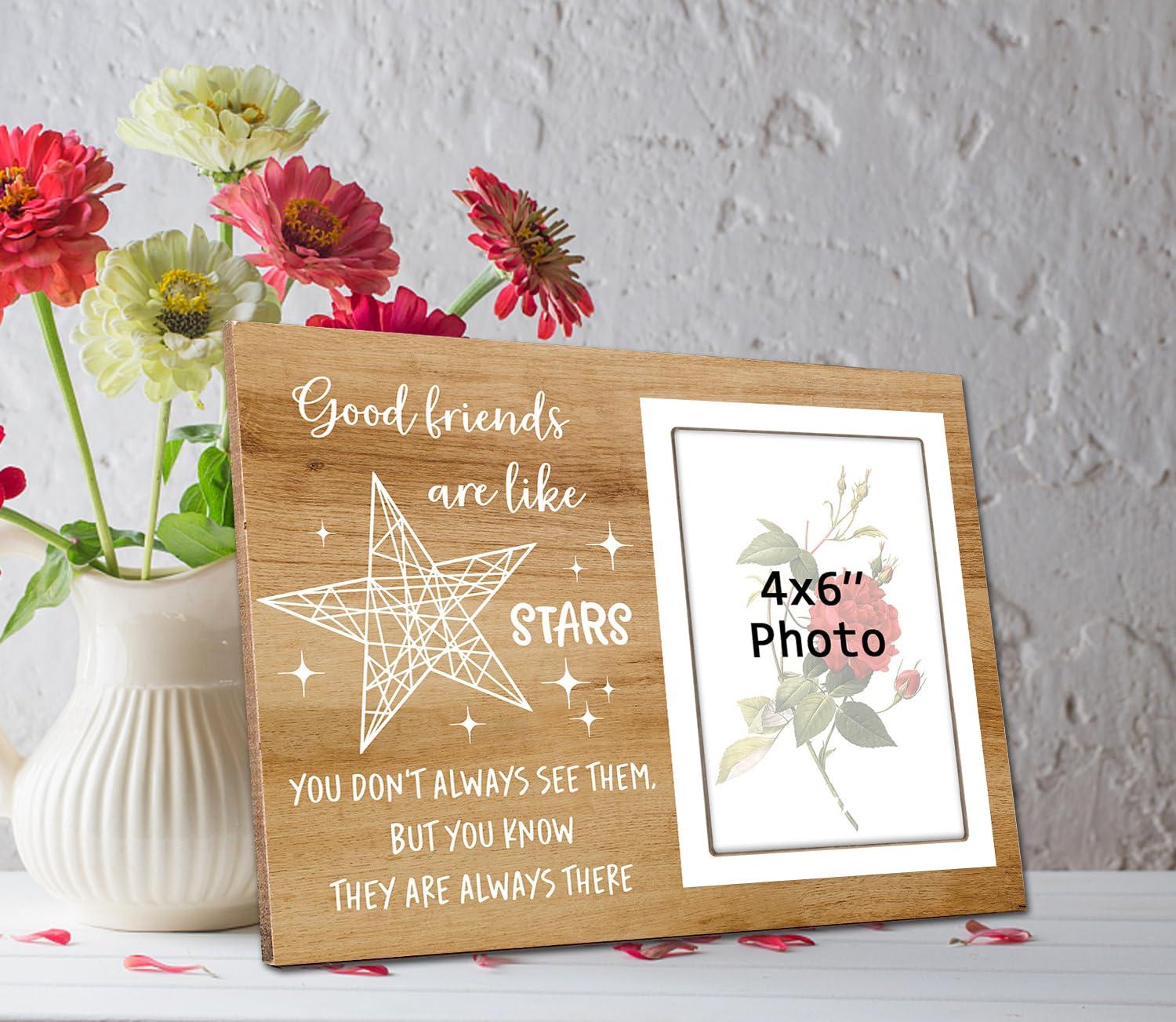 Itsoly Itsoly Good Friends Photo Frame, Good Friends Picture Frame, Unique Birthday Gift for Friends, Graduation Gifts for Her Him, Going Away Gifts for Friends Photo 4x6Inch12P119