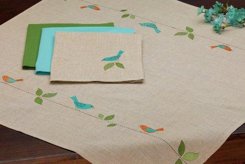 DII DII Solid Pastel Napkin Set Cotton, Machine Washable, 20x20 Inch, Aqua, 6 Count