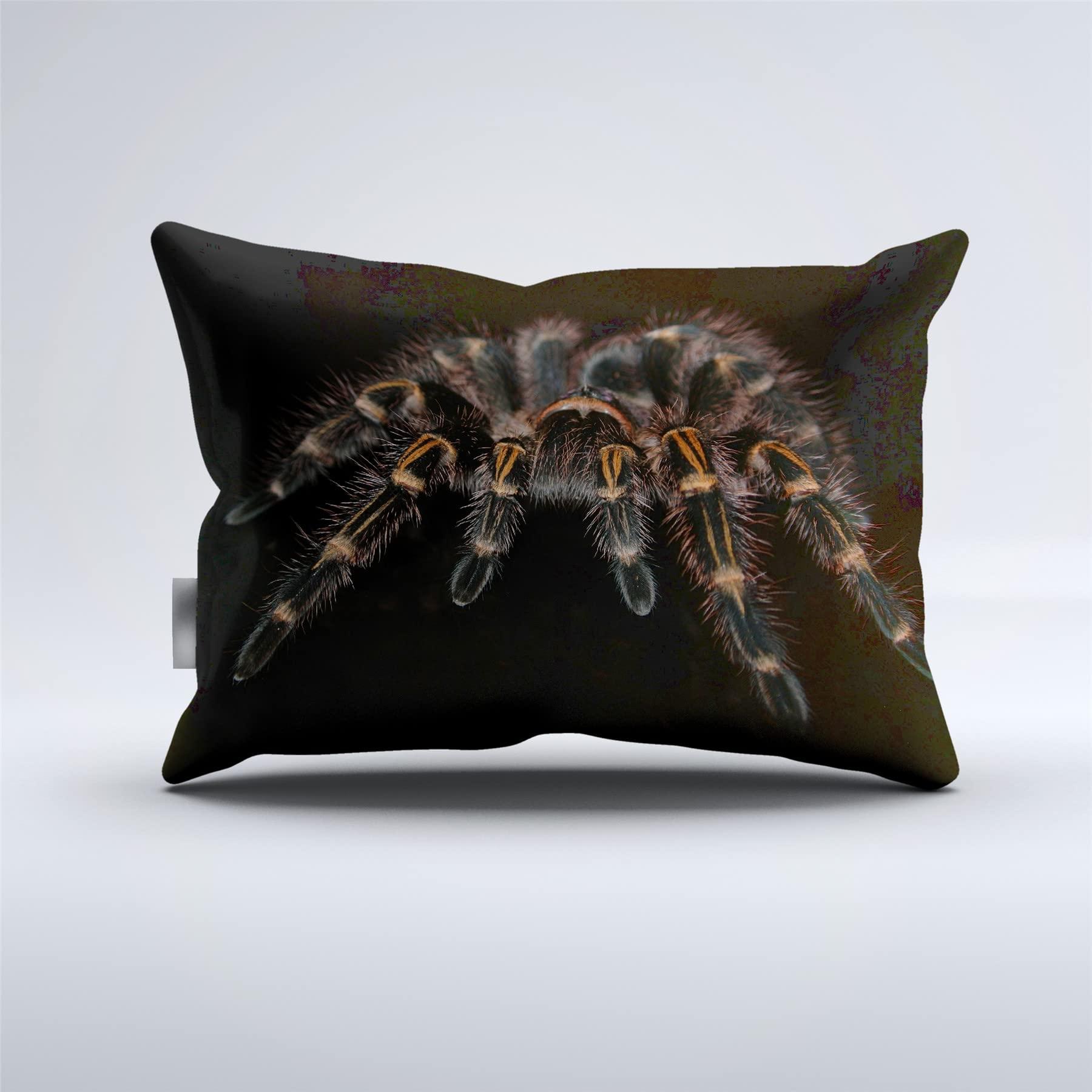 Boasorte Spooky Spider Tarantula Design Comforter Set | Spider Web Giant Tarantula Prints Bedding Set | with Soft Comforter+2 Pillow Shams(3PCS) or Sheet (4PCS) (B,Twin-3PCS)