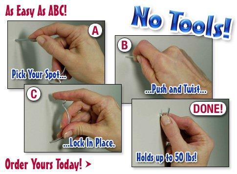 Monkey Hook Monkey Hooks Picture Hangers Home and Office Pack, Gorilla Hook, Drywall Hooks for Hanging Pictures, Wall Hooks, Picture Hangers, Picture Hanging Kit, 30 pc set