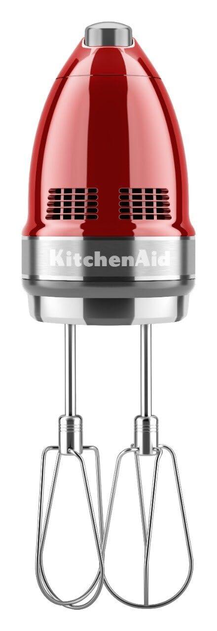 KitchenAid KitchenAid 9-Speed Digital Hand Mixer with Turbo Beater II Accessories and Pro Whisk - Candy Apple Red
