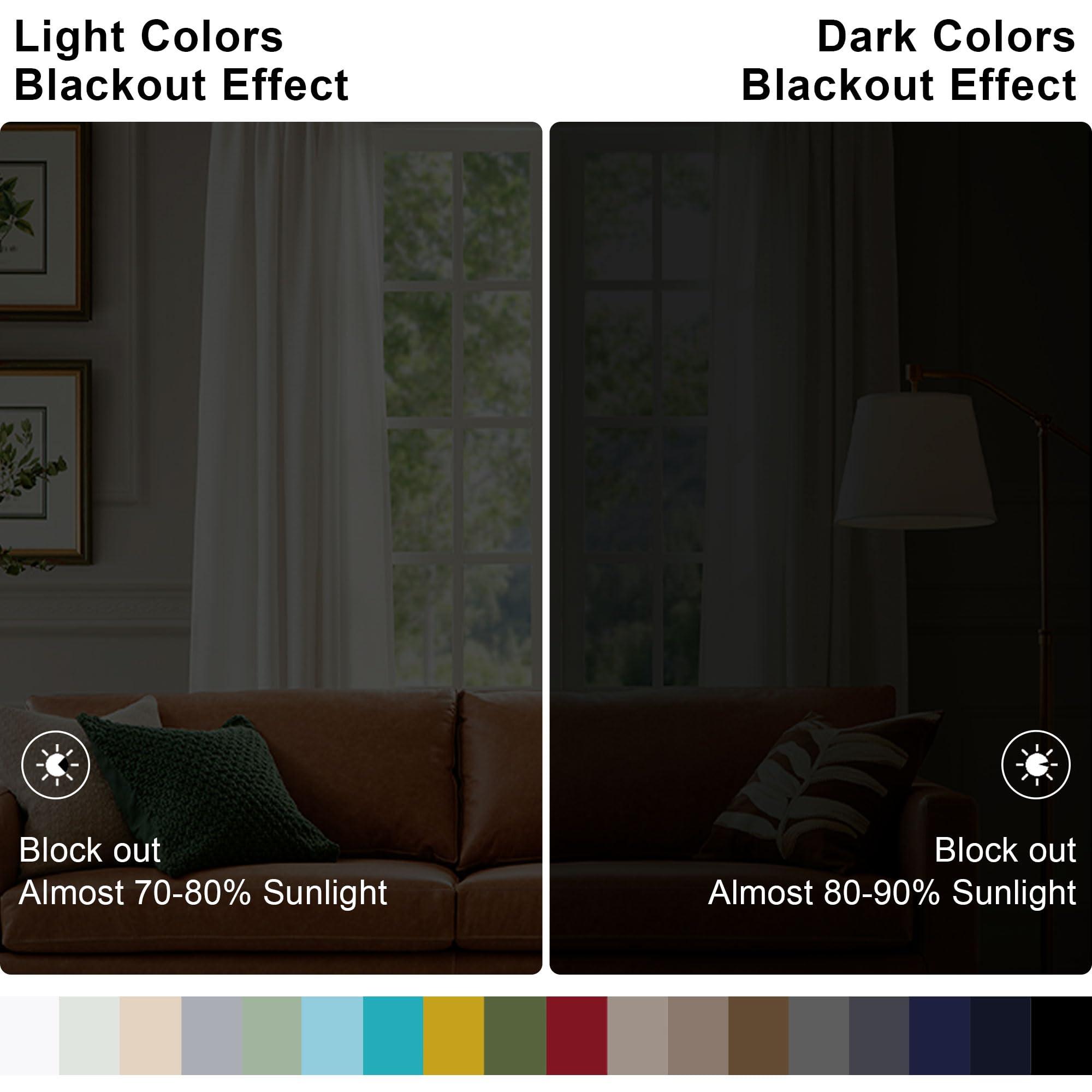 DWCN DWCN Patio Sliding Door Curtains - Extra Wide Blackout Curtains for Glass Door, Room Divider Thermal Curtain Panel with Back Tab & Rod Pocket for Bedroom Partition, 72 x 72 Inches, Greyish White