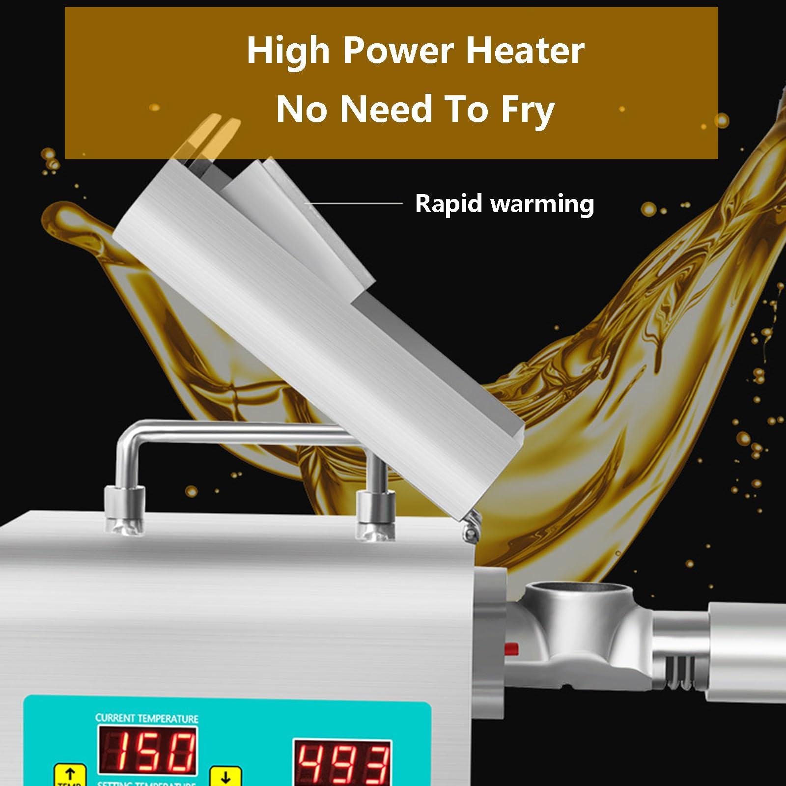 forplubossmmp Automatic Oil Press Machine with Cold Pressing and Hot Pressing Modes, Electric Oil Expeller Machine Stainless Steel Oil Press for More Than 20 Kinds Of Raw Materials, High Oil Yield