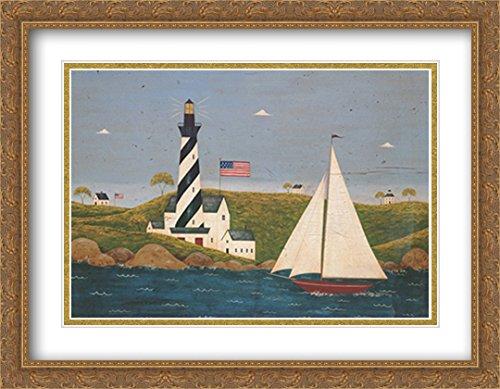 ArtDirect Coastal Breeze II 2x Matted 36x28 Large Gold Ornate Framed Art Print by Warren Kimble