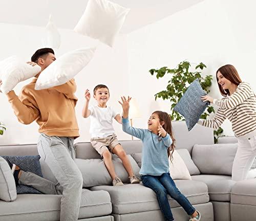 puredown puredown Feather Throw Pillow Inserts 22 x 22 (Pack of 2, White), Big Throw Pillows for Floor, Couch, Bed, Machine Washable