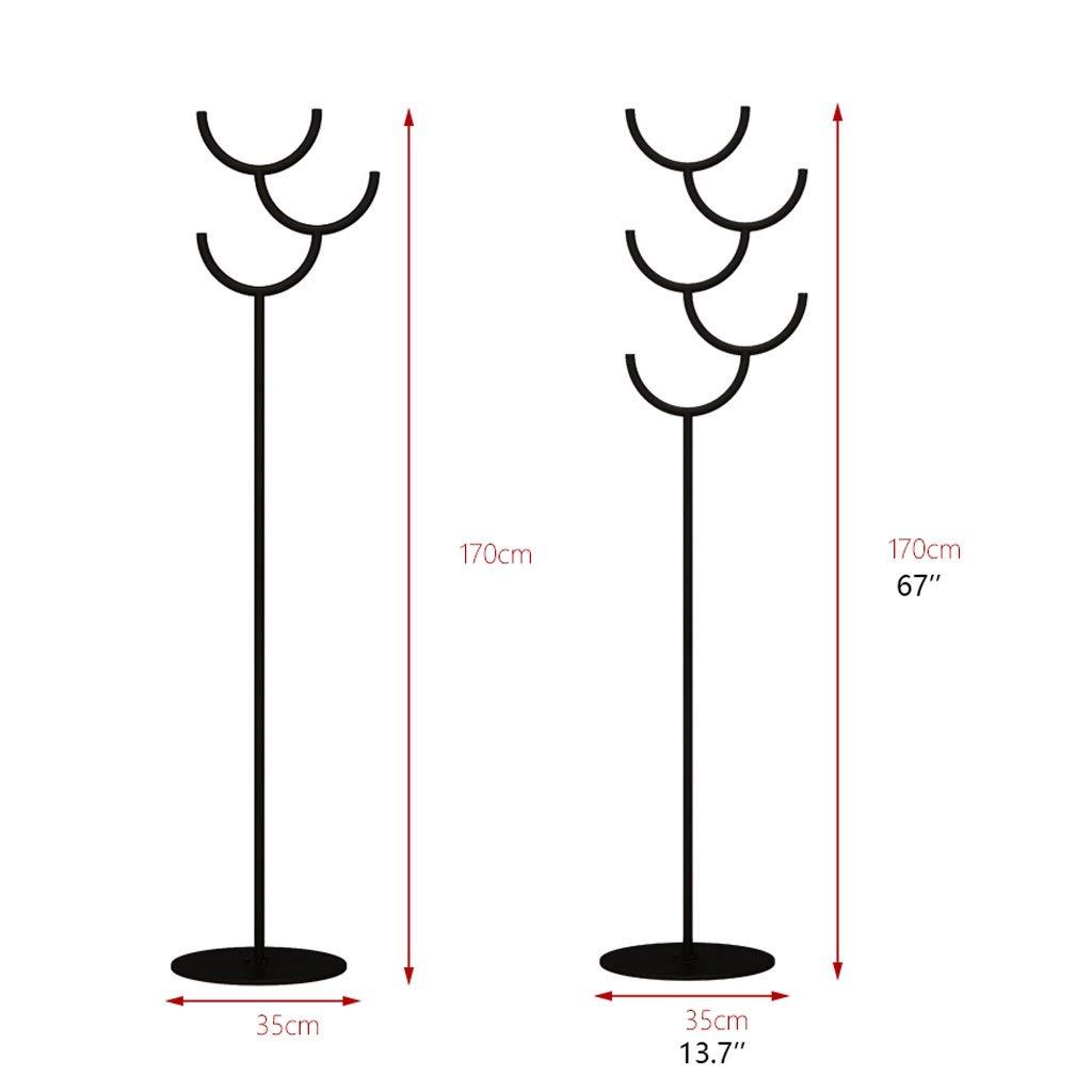 KKNH coat Stand Coat Rack Nordic Creativity Iron Clothes Stand Hanger Saving Space Portable Hanger Home Hat Coat Handbag Scarf Clothes Suitable for bedroom, office ( Color : Silver , Size : Six corners )