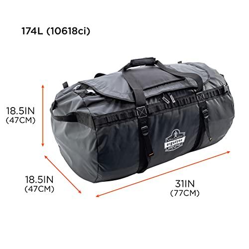 Ergodyne Ergodyne Arsenal 5030L Large Tarpaulin Water Resistant Duffel Bag w/ Removable Shoulder Straps,Black