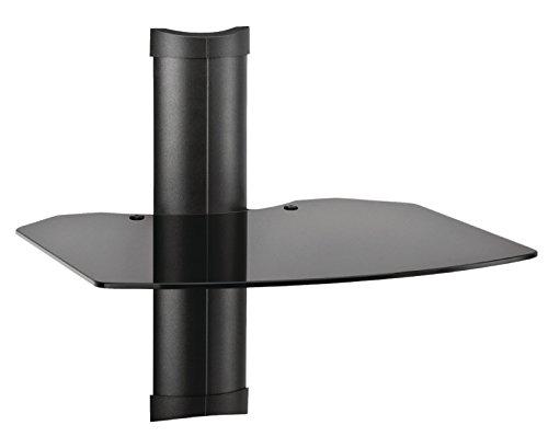 OmniMount Omnimount Tria 1 B 1-Shelf Wall Furniture - Black/Dark Glass