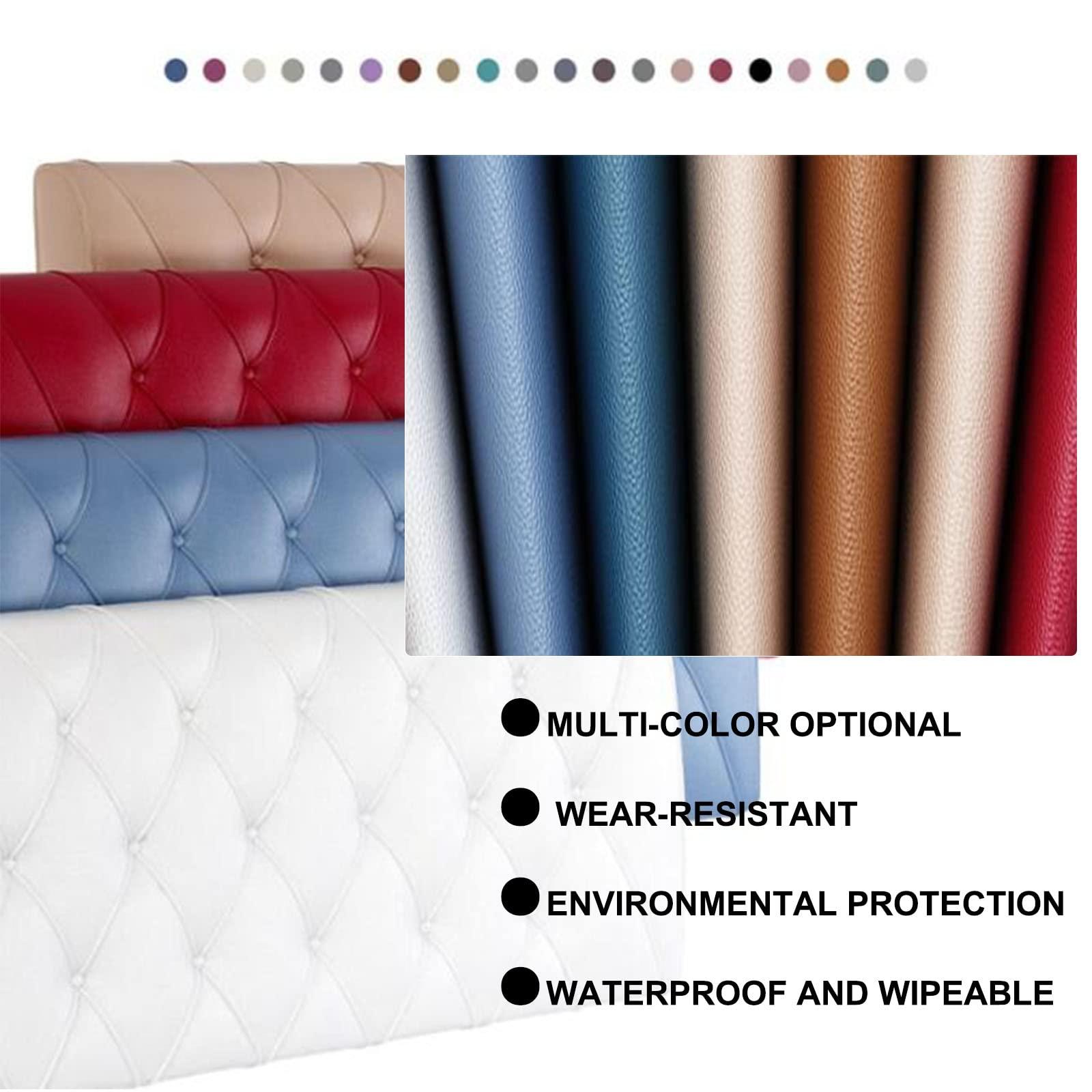 ZZYY Soft Faux Leather Upholstered Full Headboard Tufted Button Headboards for Double/Queen/King Size Bed Soft Case Support Cushion Use with A Headboard,Brown,63"/160cm