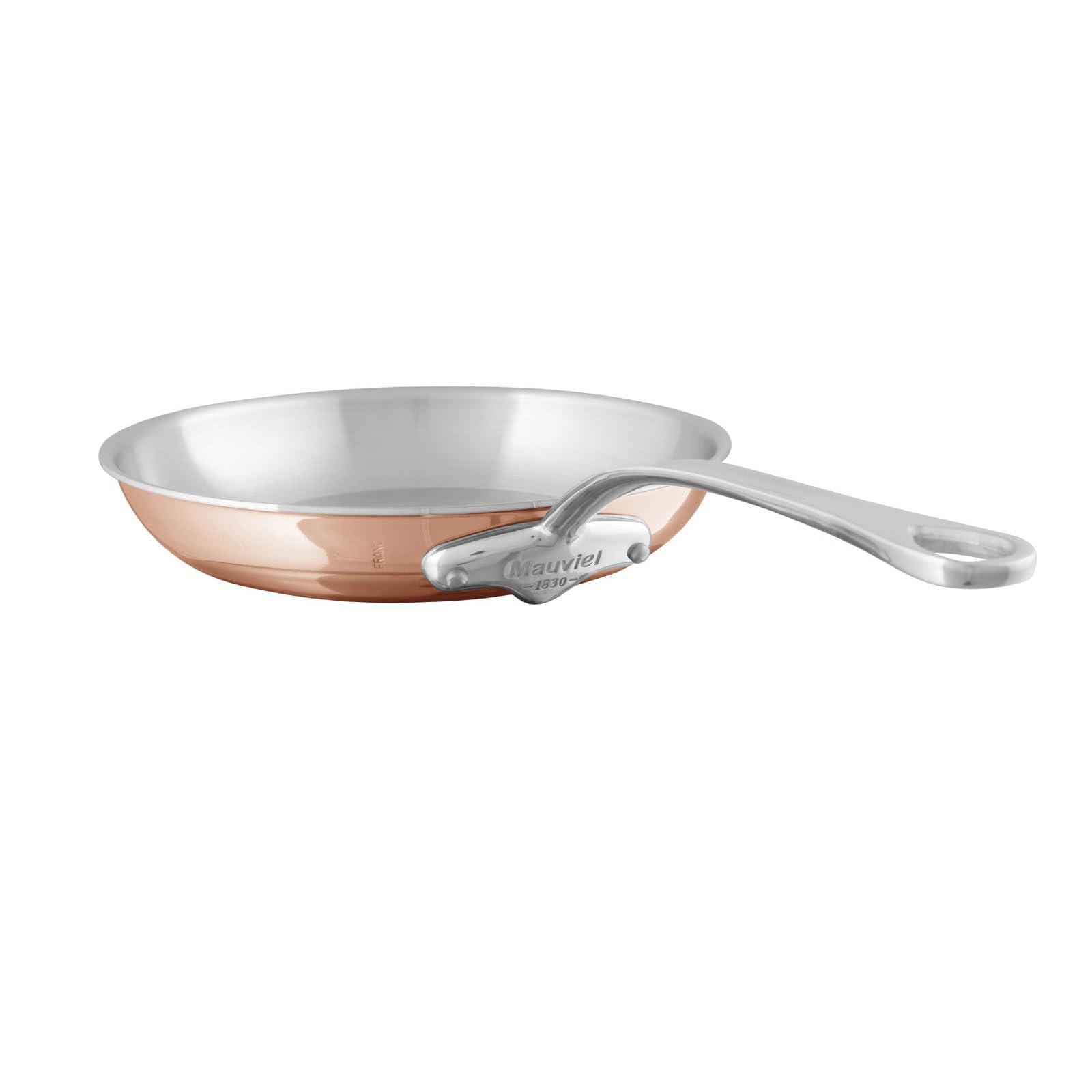 Mauviel Mauviel M6S 6-Ply Polished Copper & Stainless Steel Sauce Pan 1.2-qt and Frying Pan 7.87-in, Made In France