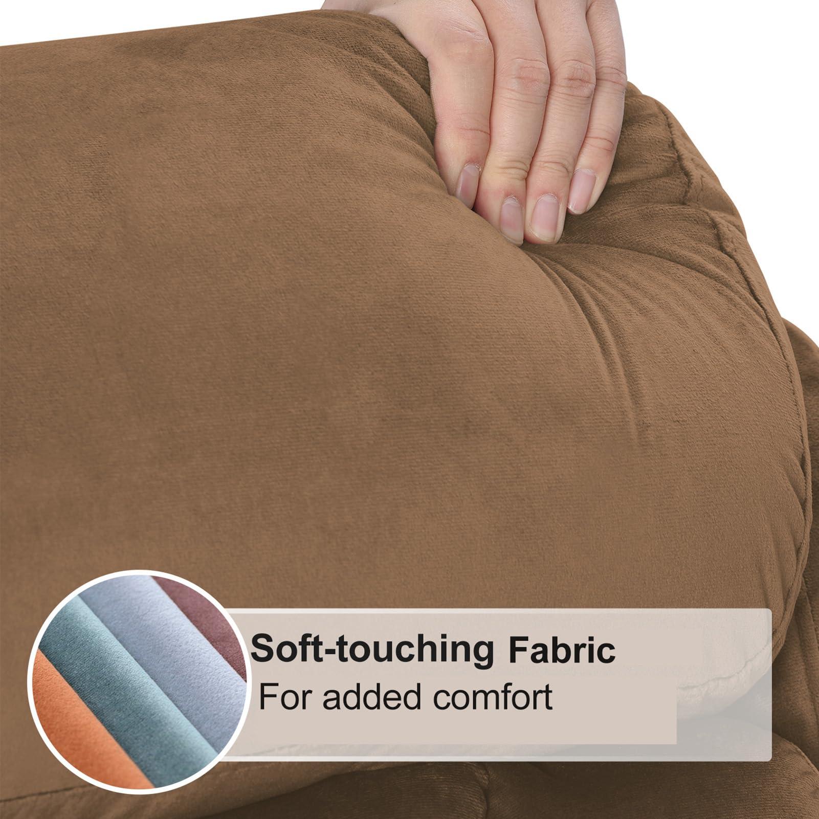 LIUHD LIUHD Electric Power Lift Recliner Chair,Single Upholstered Recliner Chair Couch with Side Pocket Home Theater Seating Contemporary Living Room Furniture,Brown