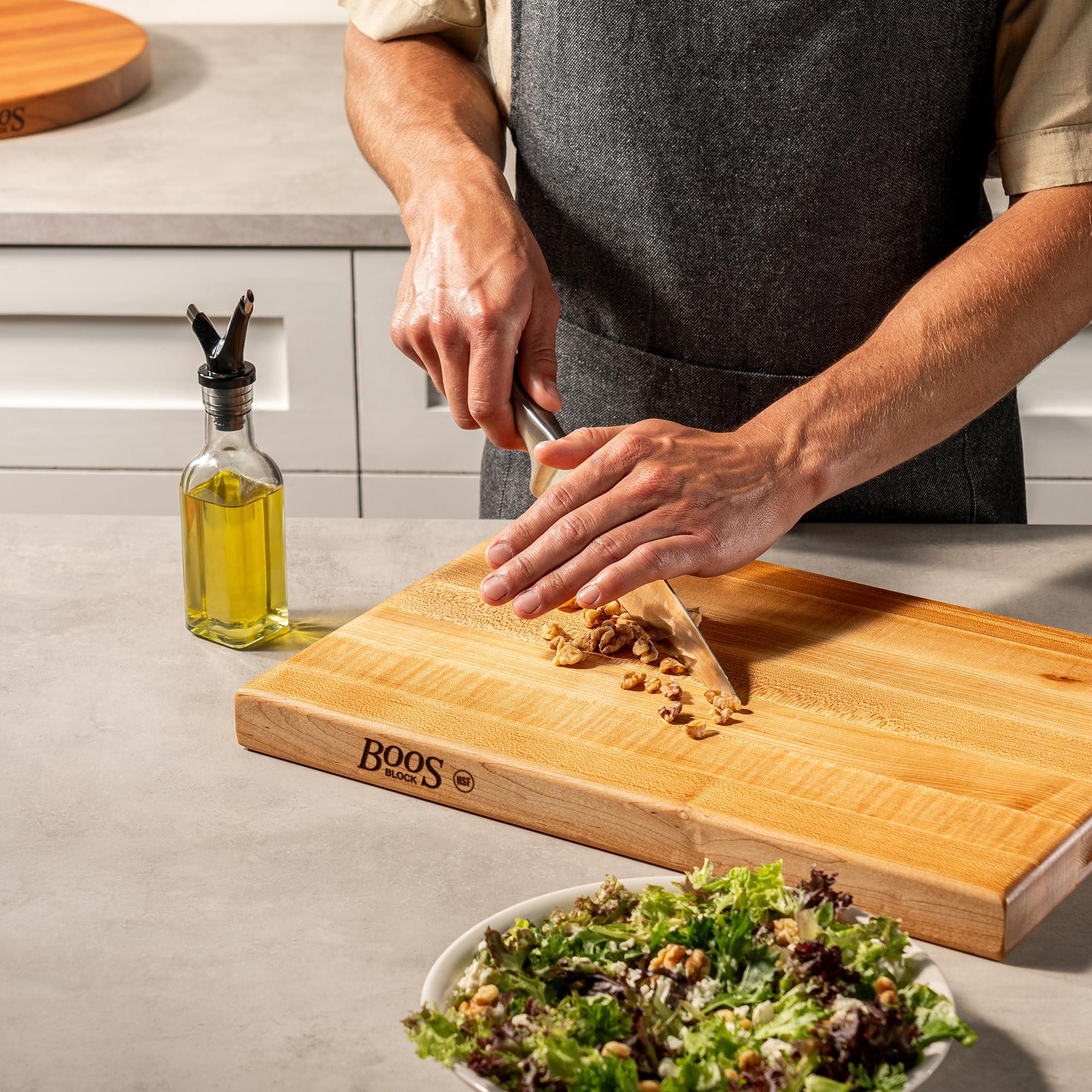 John Boos John Boos Block Large Reversible Wood Cutting Board, R-Board, 18\"x12\"x1.5\", Maple