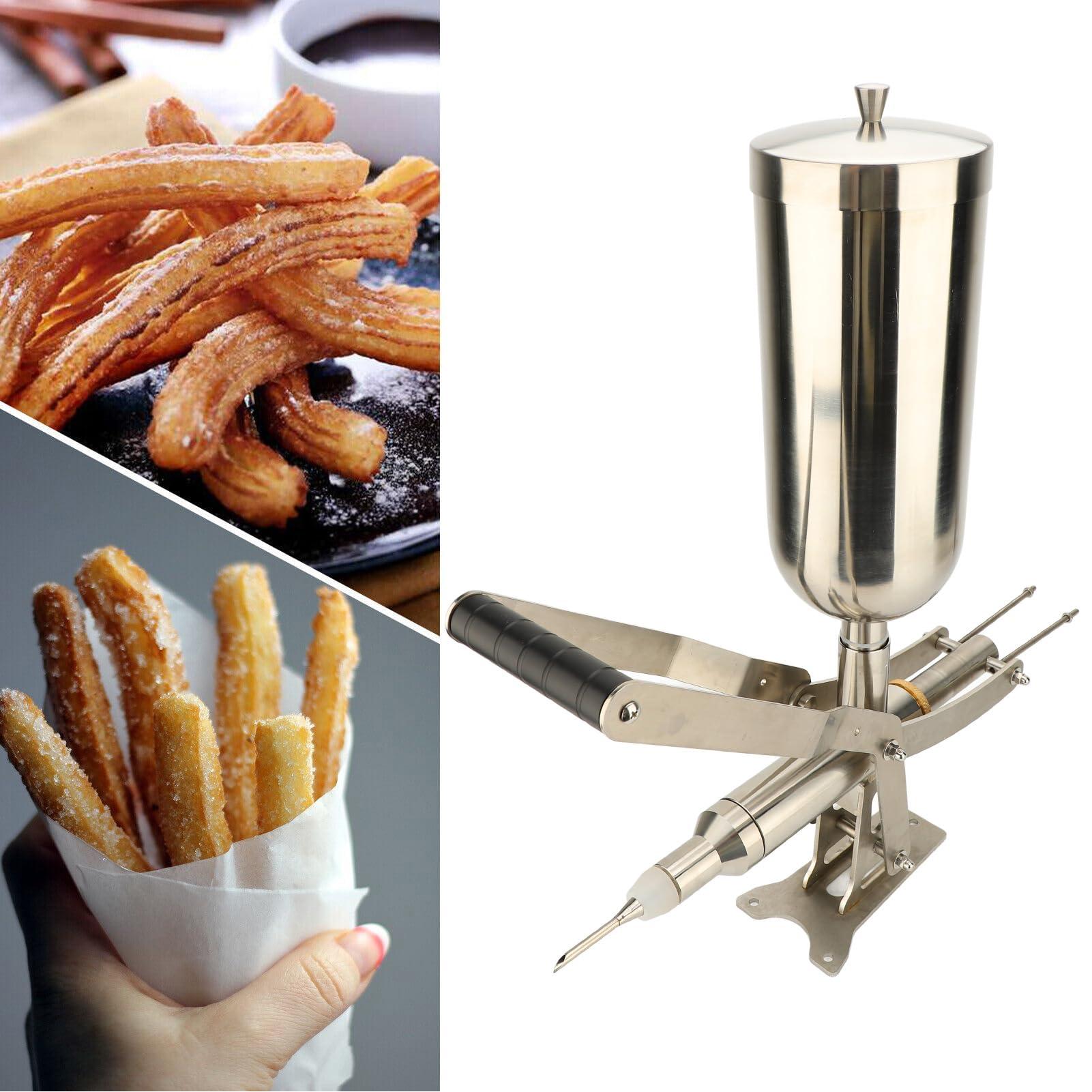 TARSHYRY TARSHYRY Donut Filler Machine, Donuts Dessert Churro Makers, 4.5L Manual 304 Stainless Steel Doughnut Cream Filling Machine for Bread Cake Churros