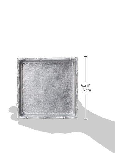 MARIPOSA Mariposa Bamboo Napkin Box With Insert Silver Small