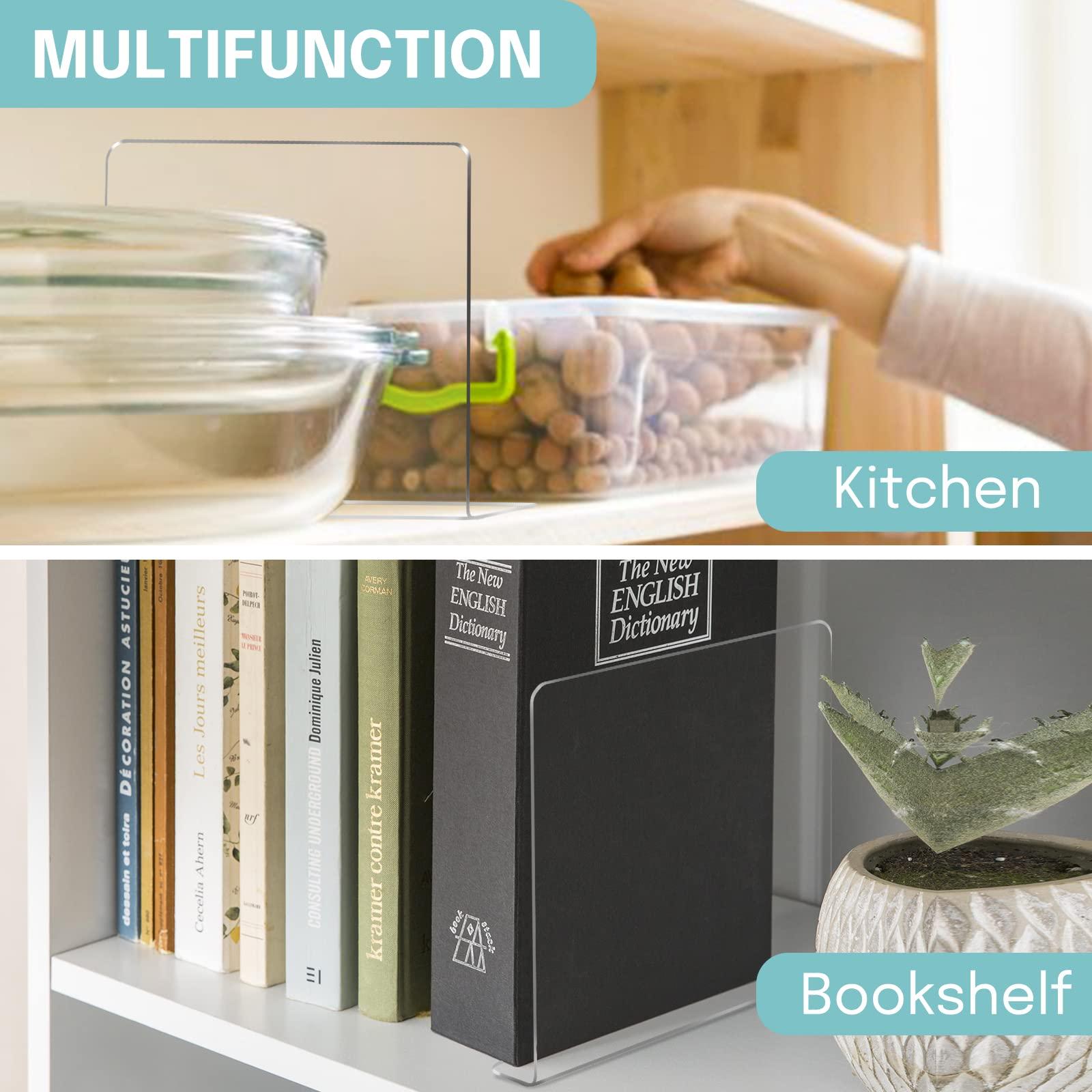 Harava Harava Shelf Dividers for Closet Organization: Durable Clear Acrylic Divider Organizer for Shelves - Vertical Adjustable Shelving Separators for Clothing Purse