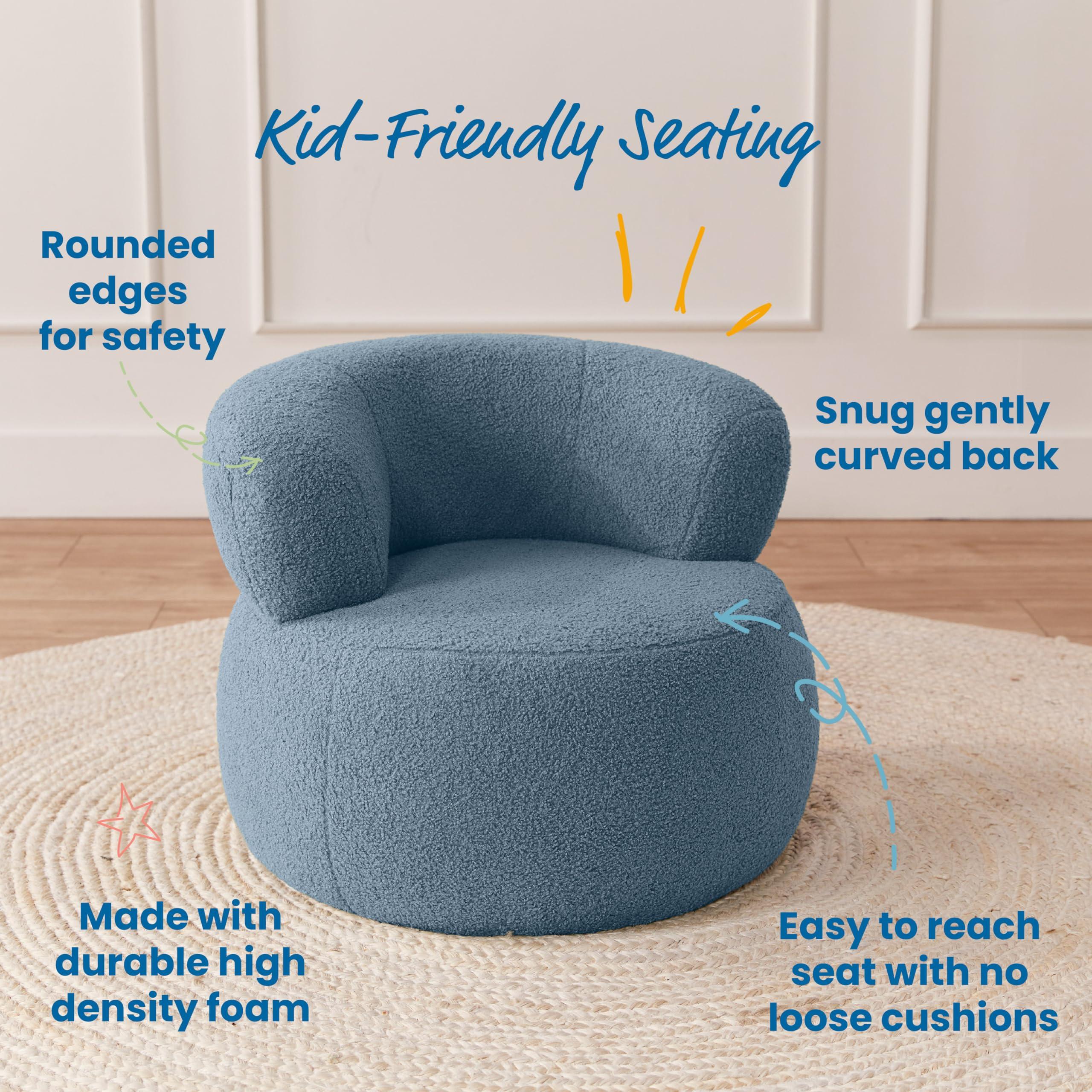 ECR4Kids ECR4Kids Sophie Accent Chair, Kids Furniture, Peacock Blue