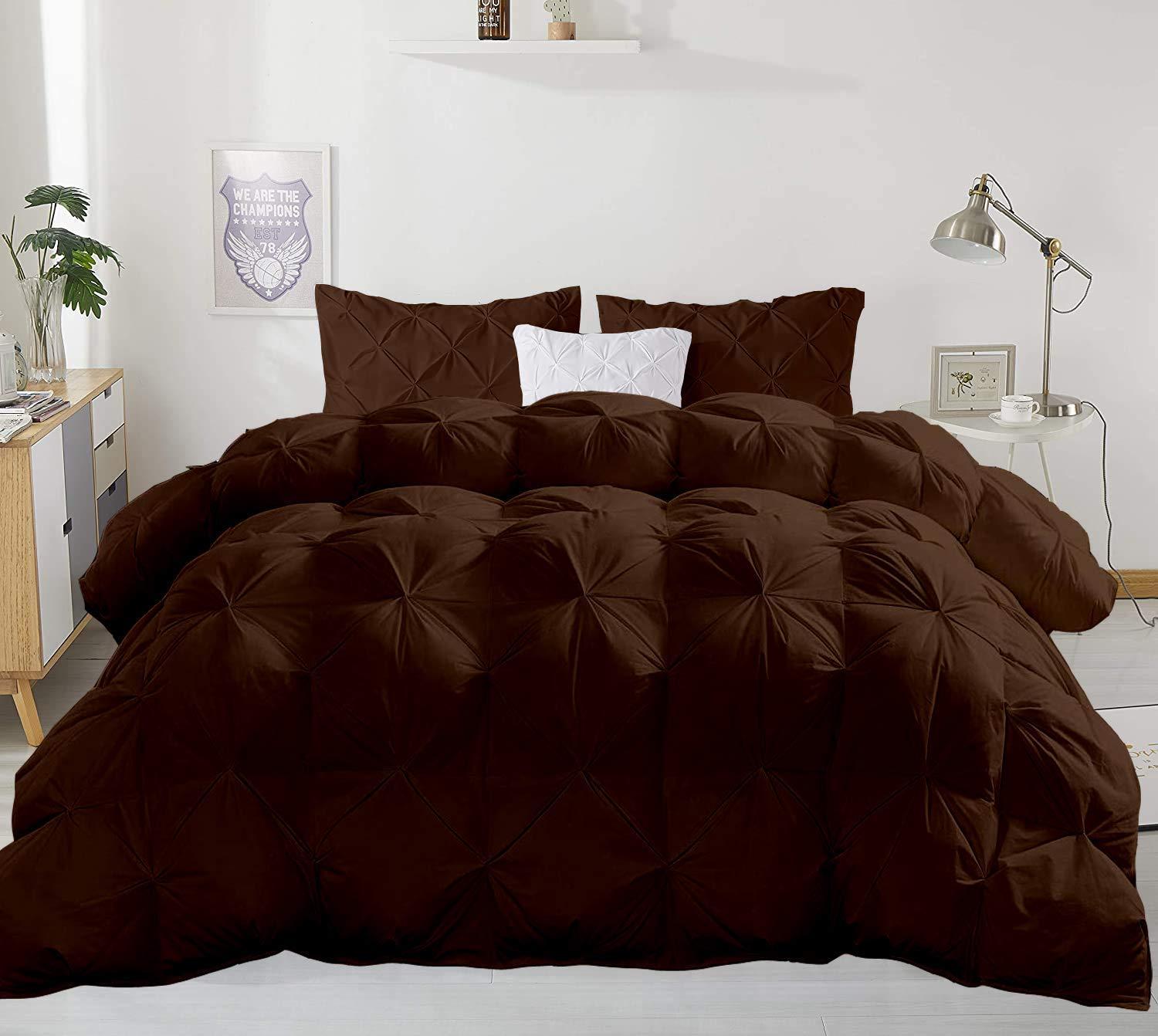 BIVVI BIVVI Smoky Bedding Set King Size, Misty Forest Gree Trees Natural Scenery Art Quilt Set, 3pcs Ultra Soft and Breathable Comforter Set, 103x90 Inches