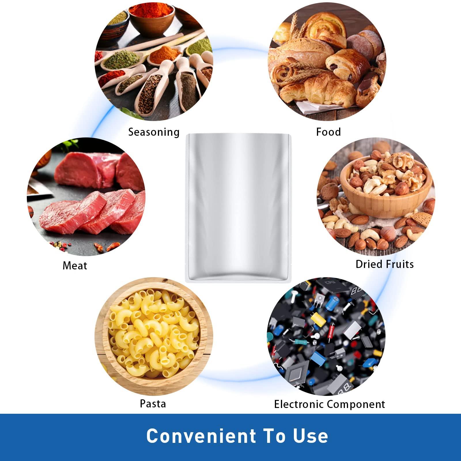 millionka 50 Pack 1 Gallon Mylar Bags for Food Storage with Oxygen Absorbers for Rice, Grains, Coffee Beans and Emergency Long Term Food Storage