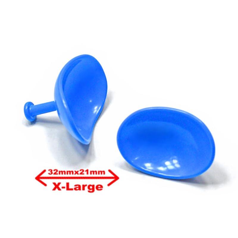 Medfort-Instruments Medfort-Instruments X-Large Corneal Eye Shield Protector, 32mm x 21mm, Stainless Steel, Coated, Set of 2