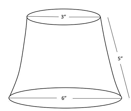 Urbanest Urbanest Chandelier Lamp Shades, Set of 6, Soft Bell 3\"x 6\"x 5\" Cream, Clip on